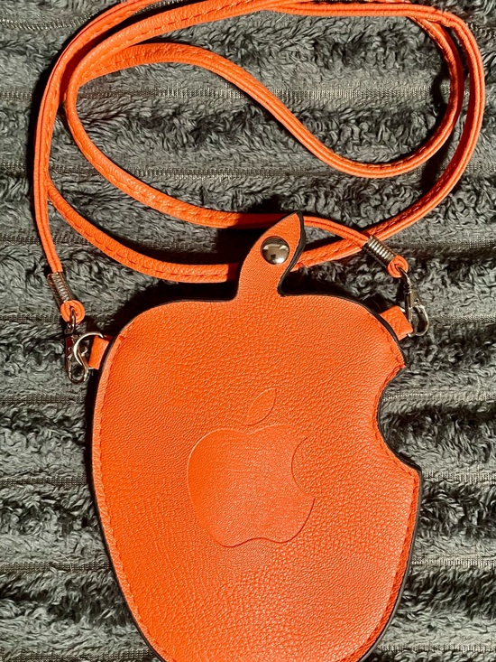 Apple Handbags - Orange Apple Logo Shaped Crossbody Bag
